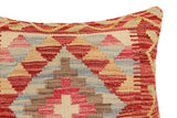 handmade Traditional Pillow Rust Beige Hand-Woven SQUARE 100% WOOL Hand woven turkish pillow2' x 2'