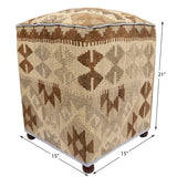 handmade Traditional Ottoman Tan Brown Hand-made SQUARE handmade ottoman pouf