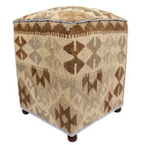 handmade Traditional Ottoman Tan Brown Hand-made SQUARE handmade ottoman pouf15'' x 15'' x 21''