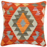 Tribal Boyle Turkish Hand-Woven Kilim Pillow - 18'' x 18''