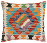 Boho Chic Renita Turkish Hand-Woven Kilim Pillow - 16