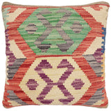 Boho Chic Shauna Turkish Hand-Woven Kilim Pillow - 18'' x 18''