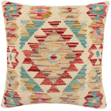 Tribal Melva Turkish Hand-Woven Kilim Pillow - 18'' x 18''