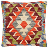 Southwestern Harmony Turkish Hand-Woven Kilim Pillow - 18'' x 18''