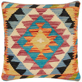 Tribal Leanora Turkish Hand-Woven Kilim Pillow - 18'' x 18''