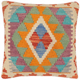 Bohemian Patsy Turkish Hand-Woven Kilim Pillow - 18'' x 18''