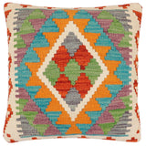 Southwestern Kenna Turkish Hand-Woven Kilim Pillow - 18'' x 18''