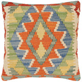 Rustic Tandra Turkish Hand-Woven Kilim Pillow - 18 x 18