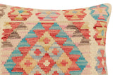 handmade Traditional Pillow Red Beige Hand-Woven SQUARE 100% WOOL  Hand woven turkish pillow  2 x 2