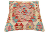 handmade Traditional Pillow Red Blue Hand-Woven SQUARE 100% WOOL Hand woven turkish pillow2' x 2'