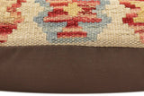 handmade Traditional Pillow Rust Red Hand-made SQUARE 100% WOOL Hand woven turkish pillow2' x 2'