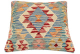 handmade Traditional Pillow Red Blue Hand-made SQUARE 100% WOOL  Hand woven turkish pillow  2 x 2