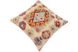 handmade Traditional Pillow Red Blue Hand-made SQUARE 100% WOOL  Hand woven turkish pillow  2 x 2