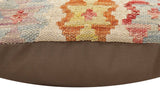 handmade Traditional Pillow Red Rust Hand-Woven SQUARE 100% WOOL Hand woven turkish pillow2' x 2'