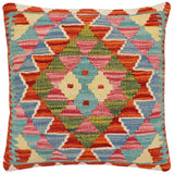 Rustic Law Turkish Hand-Woven Kilim Pillow - 18'' x 18''