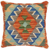 Tribal Pascoe Turkish Hand-Woven Kilim Pillow - 18'' x 18''