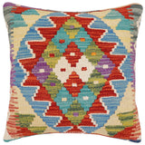 Southwestern Mclennan Turkish Hand-Woven Kilim Pillow - 18'' x 18''