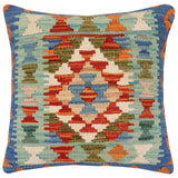 Southwestern Phan Turkish Hand-Woven Kilim Pillow - 18'' x 18''