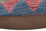 handmade Traditional Pillow Burgundy Blue Hand-Woven SQUARE 100% WOOL Hand woven turkish pillow2' x 2'