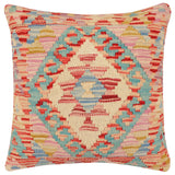 Rustic Blackbur Turkish Hand-Woven Kilim Pillow - 18'' x 18''