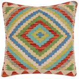 Southwestern Gilmour Turkish Hand-Woven Kilim Pillow - 18'' x 18''