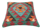 handmade Traditional Pillow Rust Red Hand-Woven SQUARE 100% WOOL Hand woven turkish pillow2' x 2'