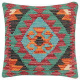 Southwestern Gillett Turkish Hand-Woven Kilim Pillow - 18'' x 18''