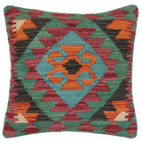 Boho Chic Whitfiel Turkish Hand-Woven Kilim Pillow - 18'' x 18''