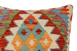handmade Traditional Pillow Rust Beige Hand-Woven SQUARE 100% WOOL  Hand woven turkish pillow  PILLOW