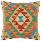 Bohemian Ashlin Turkish Hand-Woven Kilim Pillow - 18 x 19