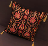 handmade Geometric Pillow Black Red Handmade RECTANGLE throw pillow 2 x 2