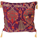 handmade Geometric Pillow Purple Rust Handmade RECTANGLE throw pillow 2 x 2
