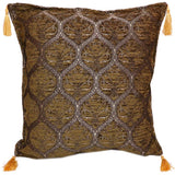 handmade Geometric Pillow Green Gold Handmade RECTANGLE throw pillow 2 x 2