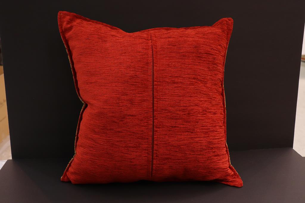 handmade Geometric Pillow Rust Gold Handmade RECTANGLE throw pillow 2 x 2