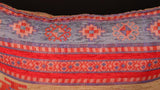 handmade Geometric Pillow Tan Blue Handmade RECTANGLE throw pillow 2 x 2