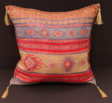Anatolian Verbena Chenille Turkish Decorative Pillow